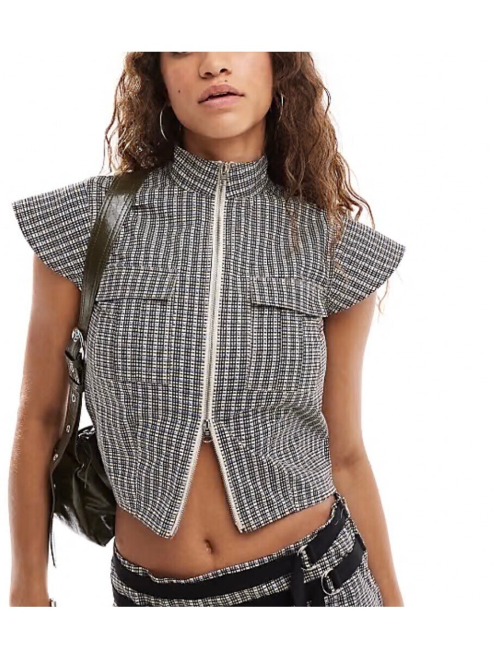 ASOS Collusion Zip Up Utility Top 100% Cotton  - Women's Large